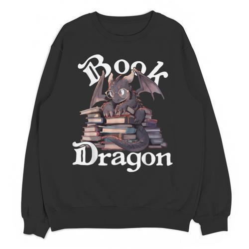 Book Dragon Book Lover Bookworm Book Reader Librarian Unisex Sweatshirt - Bookorys AU