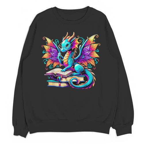 Book Dragon Reading Unisex Sweatshirt - Bookorys AU
