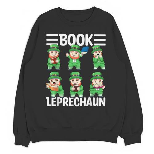 Book Leprechaun St Patrick's Day Library Librarian Reading Unisex Sweatshirt - Bookorys AU