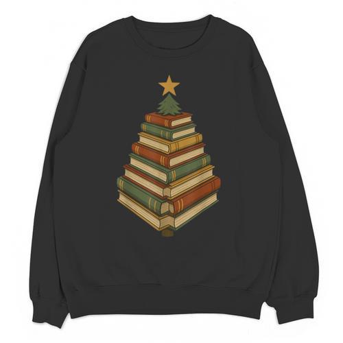Book Lover Christmas Graphic For Librarians Unisex Sweatshirt - Bookorys DE