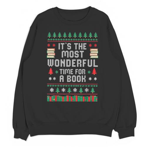 Book Lover Christmas Reader Ugly Sweater Tee Xmas New Year Unisex Sweatshirt - Bookorys UK