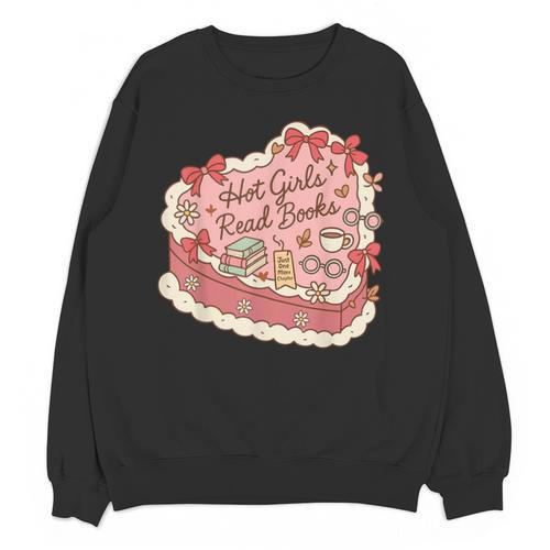 Book Lover Hot Girls Read Books Tee Unisex Sweatshirt - Bookorys