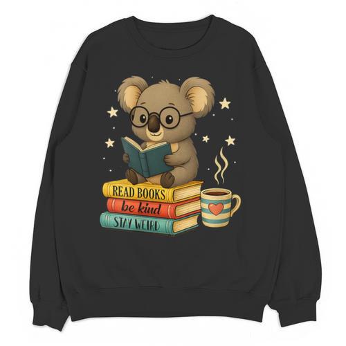 Book Lover Koala Reading Bookish Library Read Books Be Kind Unisex Sweatshirt - Bookorys