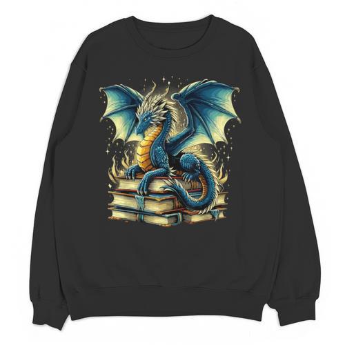 Book Lover Reading Fantasy Dragon Unisex Sweatshirt - Bookorys