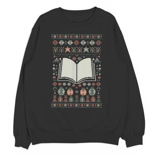 Book Reading Ugly Christmas Unisex Sweatshirt - Bookorys AU