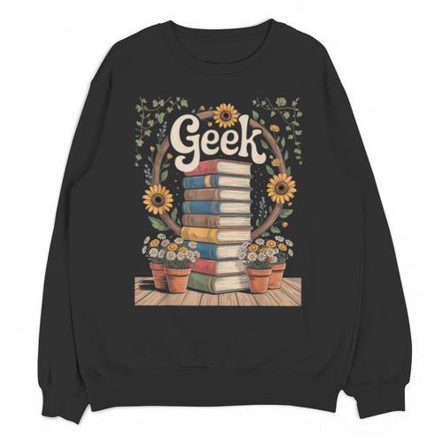 Books Geek Sunflower Floral Cute Vintage Books Reader Lover Unisex Sweatshirt - Bookorys