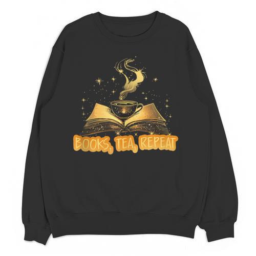 Books Tea Repeat Unisex Sweatshirt - Bookorys AU