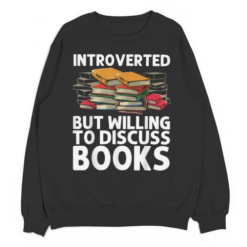 Bookworm Art For Men Women Book Reading Lover Bookish Unisex Sweatshirt - Bookorys