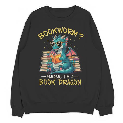 Bookworm I'm A Book Dragon Reading Books Bookish Book Lover Unisex Sweatshirt - Bookorys