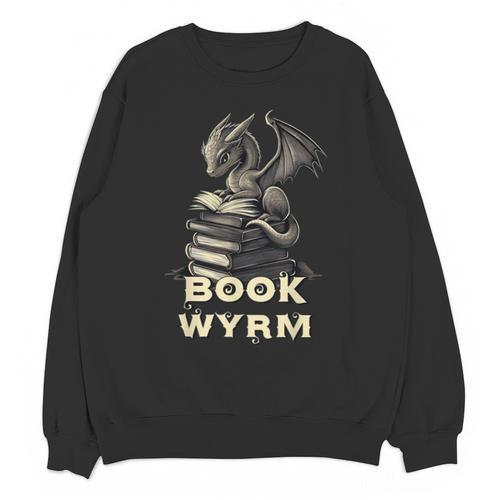 Bookwyrm Dragon Fantasy Bookish Fairytale Book Lover Unisex Sweatshirt - Bookorys AU