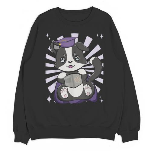 Border Collie Dog Lover Cute Anime School Graduation Men Women Kids Unisex Sweatshirt - Best Gift Smart