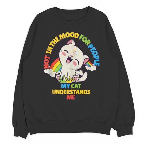 Cat Mom Loves Cats Dad Not In The Mood For People Introvert Unisex Sweatshirt - Raresse