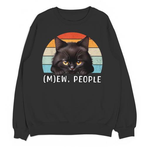 Cat Pun Introvert Anti Social Ew People Kitty Unisex Sweatshirt - Raresse