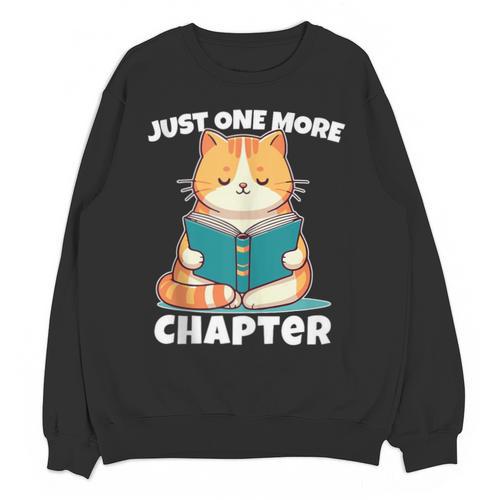 Cat Reading Books Bookworm Read One More Chapter Unisex Sweatshirt - Bookorys