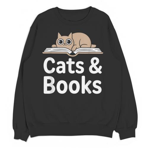 Cats And Books Unisex Sweatshirt - Bookorys AU