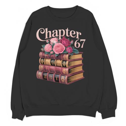 Chapter 67 Floral Book Stack Unisex Sweatshirt - Bookorys DE