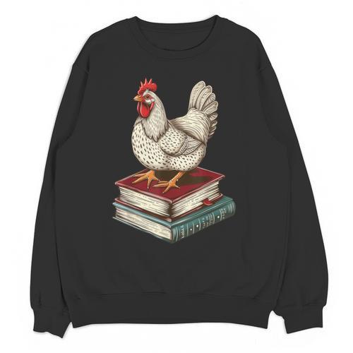 Chicken Books Back To School First Day Of School Boys Girls Unisex Sweatshirt - Bookorys