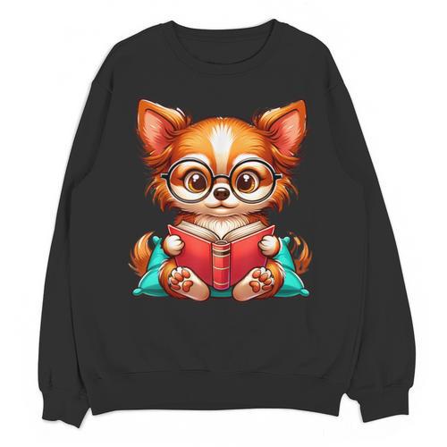 Chihuahua Reading a Book Dog Unisex Sweatshirt - Bookorys AU