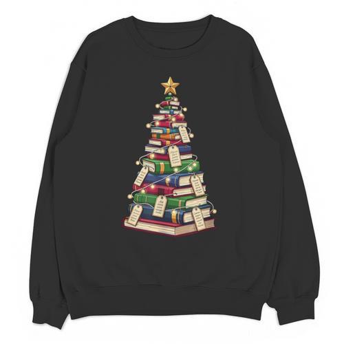 Christmas Tree Of Books For Readers And Librarians Unisex Sweatshirt - Bookorys DE