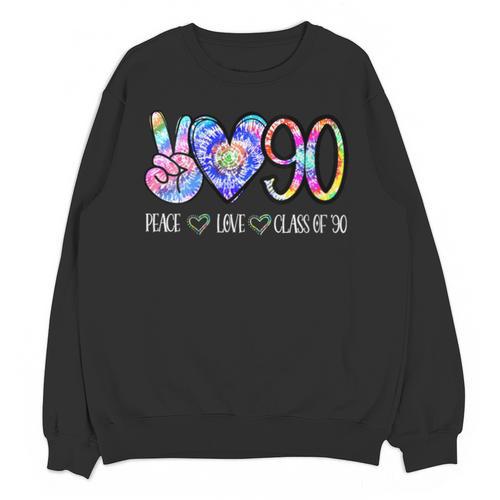 Class Of 1990 Shirt Tie Dye Senior Graduation Class Reunion Unisex Sweatshirt - Best Gift Smart