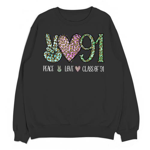 Class Of 1991 Shirt Leopard Senior Graduation Class Reunion Unisex Sweatshirt - Best Gift Smart