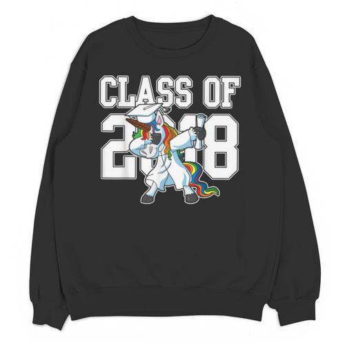 Class Of 2018 Dabbing Unicorn Graduation Shirt Unisex Sweatshirt - Best Gift Smart