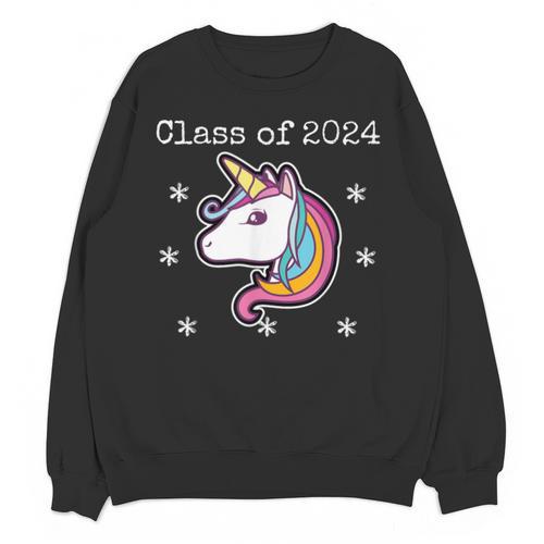 Class Of 2024 Graduation Year Unicorn Tee Shirt Unisex Sweatshirt - Best Gift Smart