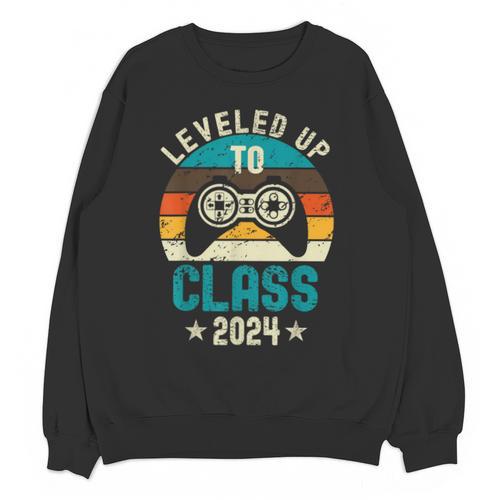 Class Of 2024 Senior Graduation Leveled Up Gamer Class 2024 Unisex Sweatshirt - Best Gift Smart