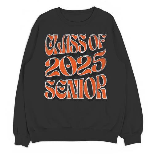 Class Of 2025 Senior Orange And Student Graduation Unisex Sweatshirt - Best Gift Smart