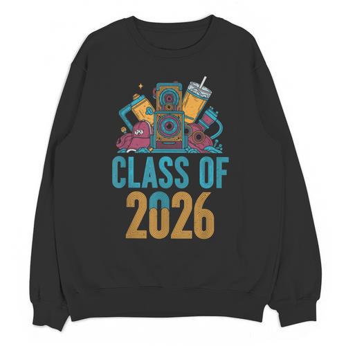 Class Of 2026 Retro Graduation Memory Nostalgia For Seniors Unisex Sweatshirt - Figerry