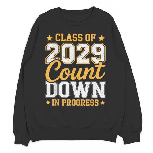 Class Of 2029 Count Down Fun First Day 8th Grade Graduation Unisex Sweatshirt - Best Gift Smart