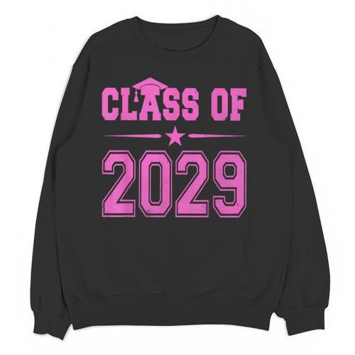 Class Of 2029 Pink Girls Shirt Graduation Unisex Sweatshirt - Best Gift Smart