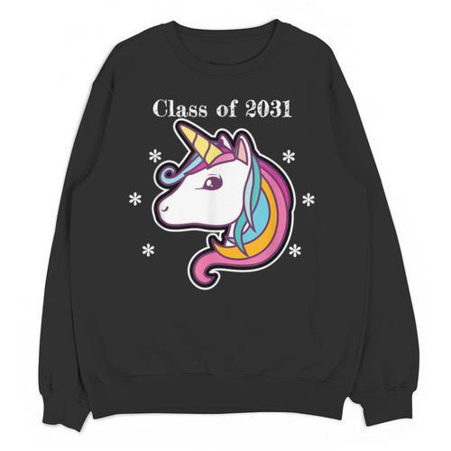 Class Of 2031 Graduation Year Unicorn T Shirt Unisex Sweatshirt - Best Gift Smart