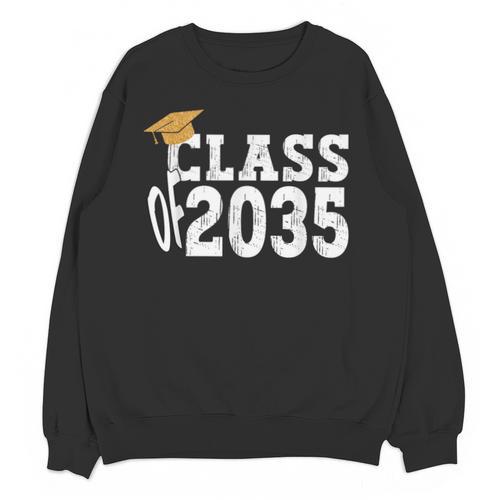 Class Of 2035 Grow With Me Boy Girl First Day Of Graduation Unisex Sweatshirt - Best Gift Smart