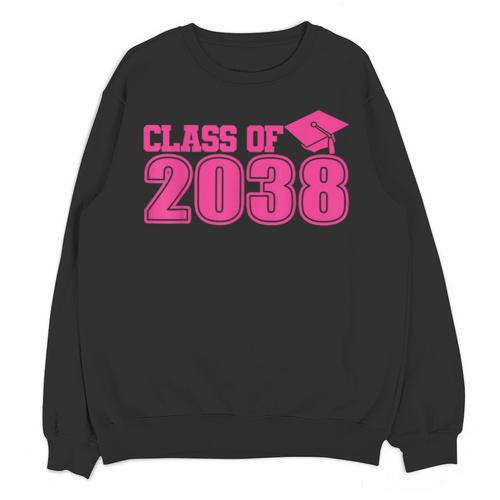 Class Of 2038 Pink Girls Growing Up School Memory Graduation Unisex Sweatshirt - Best Gift Smart