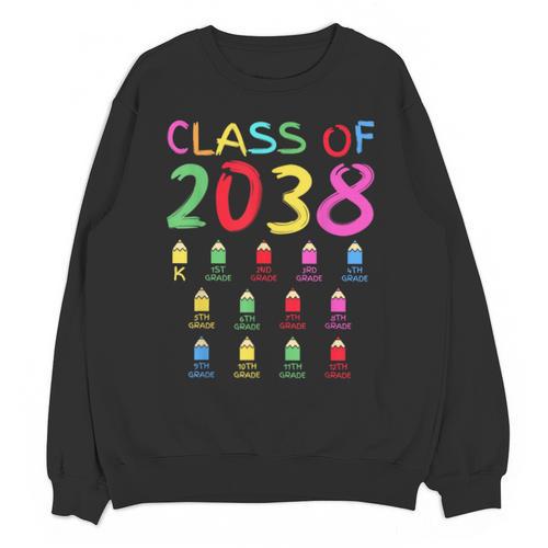 Class Of 2038 Senior Class 2038 Idea Graduation Grow With Me Unisex Sweatshirt - Best Gift Smart