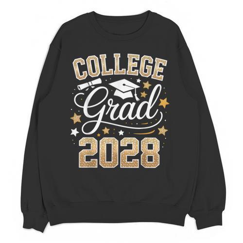 College Grad Class Of 2028 Senior Graduate Graduation 2028 Unisex Sweatshirt - Best Gift Smart