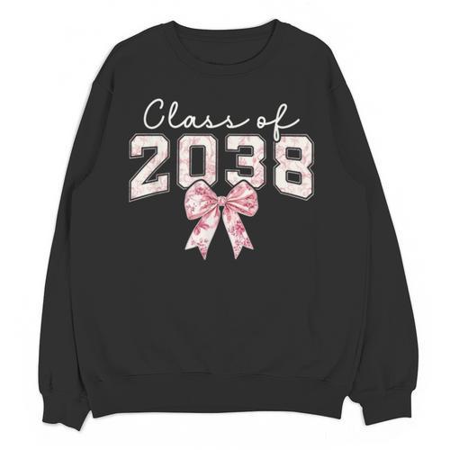 Coquette Bow Preppy Class Of 2038 Girly Girl 2038 Graduation Unisex Sweatshirt - Best Gift Smart
