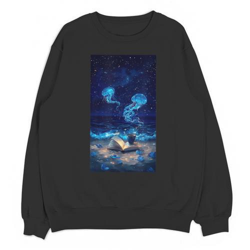 Cosmic Botanical Book Lover Reading Unisex Sweatshirt - Bookorys AU