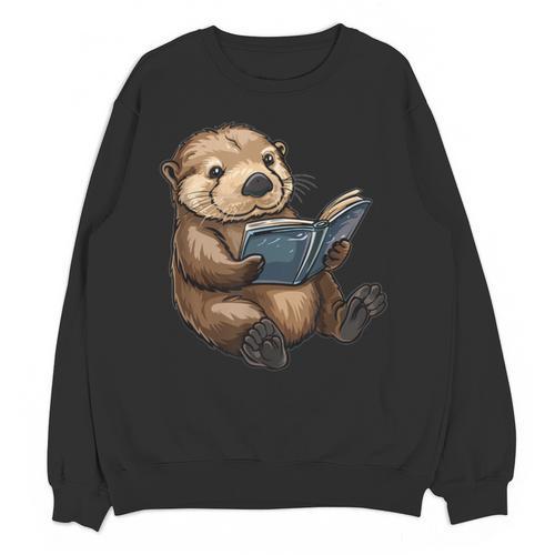 Cute Book Sea Otter Unisex Sweatshirt - Bookorys CA
