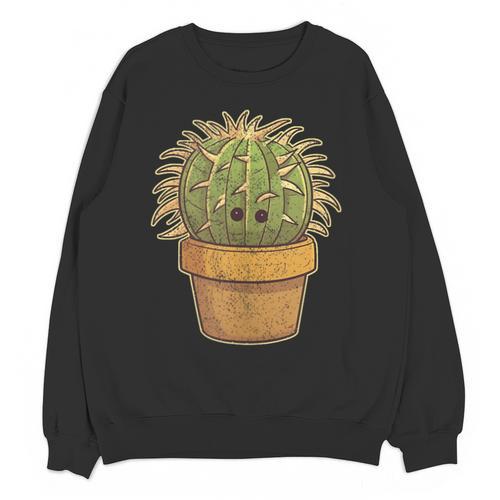 Cute Golden Barrel Cactus Introvert Distressed Unisex Sweatshirt - Raresse