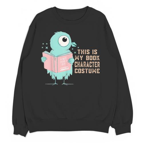 Cute Pigeon This Is My Book Character Costume For Reading Unisex Sweatshirt - Bookorys