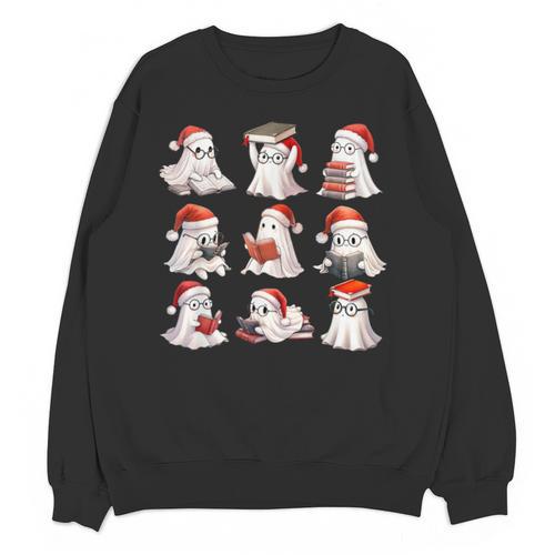 Cute Read More Booooooks Ghost Read More Books Christmas Unisex Sweatshirt - Bookorys CA