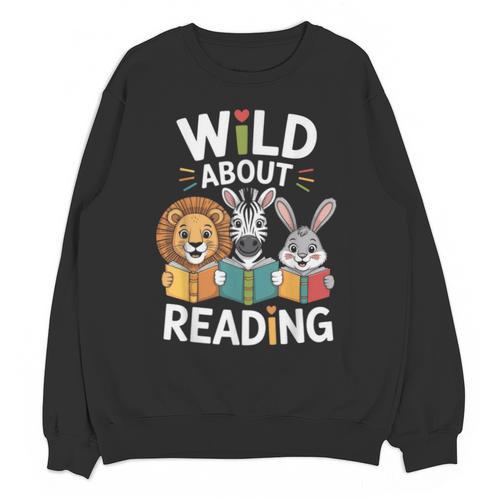 Cute Wildlife Zoo Animals For Book Reader Bookworms Unisex Sweatshirt - Bookorys DE