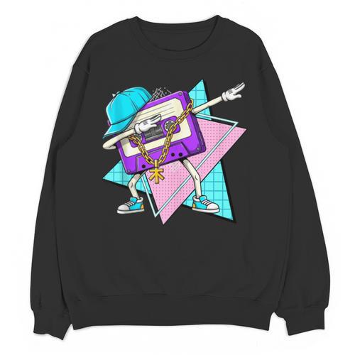 Dabbing Cassette Tape 70s 80s 80s Outfit Nostalgia Unisex Sweatshirt - Figerry