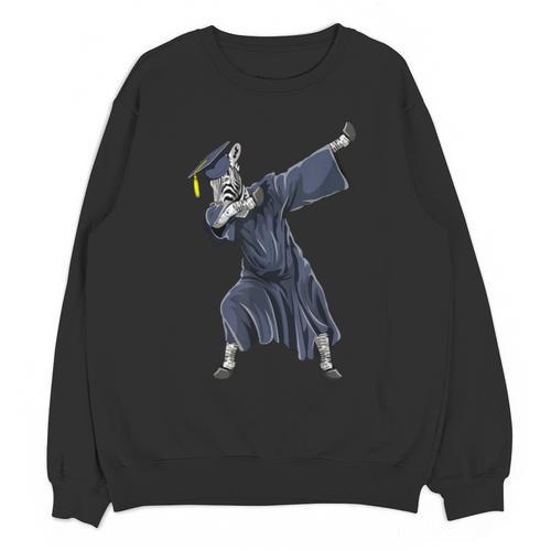 Dabbing Graduate Zebra Team Mascot Graduation Senior Shirt Unisex Sweatshirt - Best Gift Smart