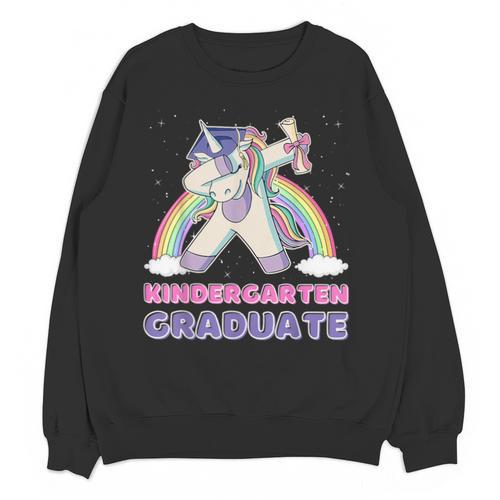 Dabbing Unicorn Kindergarten Graduation Dab Dance Girl Unisex Sweatshirt - Best Gift Smart