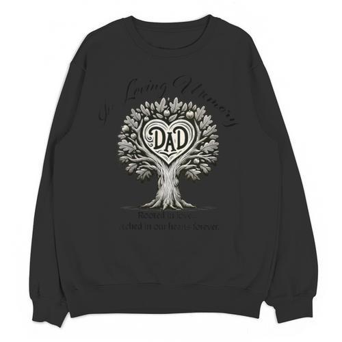 Dad Father Memory And Memorial Tree Of Life With Heart Unisex Sweatshirt - Easessy