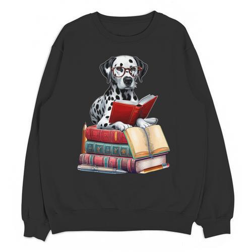 Dalmatian Reading Books Matching Bookworm Readers Librarian Unisex Sweatshirt - Bookorys
