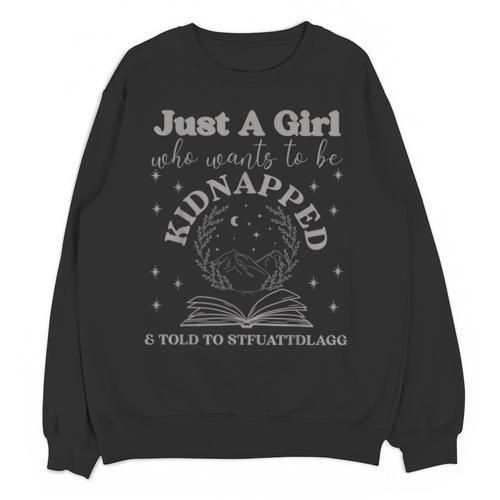 Dark Romance Merch Kidnapped STFUATTDLAGG Smutt Book Lover Unisex Sweatshirt - Bookorys UK